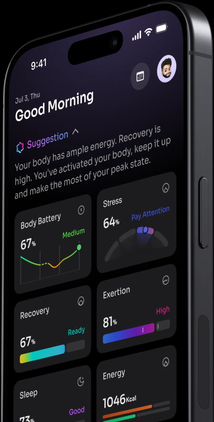 iPhone showing PeakWatch app interface